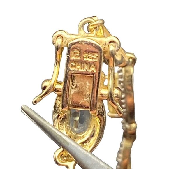 Ross Simons 925 Vermeil Amethyst Peridot Topaz Diamond Accent Bracelet - Picture 7 of 12